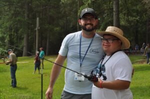 Fishing was a popular activity at the camp. This was a great time for the students to bond with their campers.