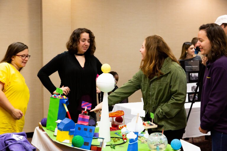 The Hardin-Simmons symposium begins with students in First Year Seminars presenting group projects to fellow students, faculty, and staff.