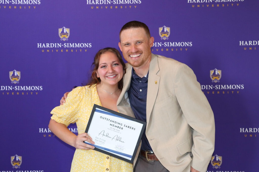 Rode Owen with Andrea at award ceremony