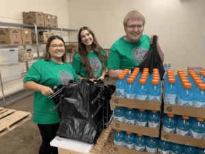 Kappa Delta Pi students volunteered at the food bank.