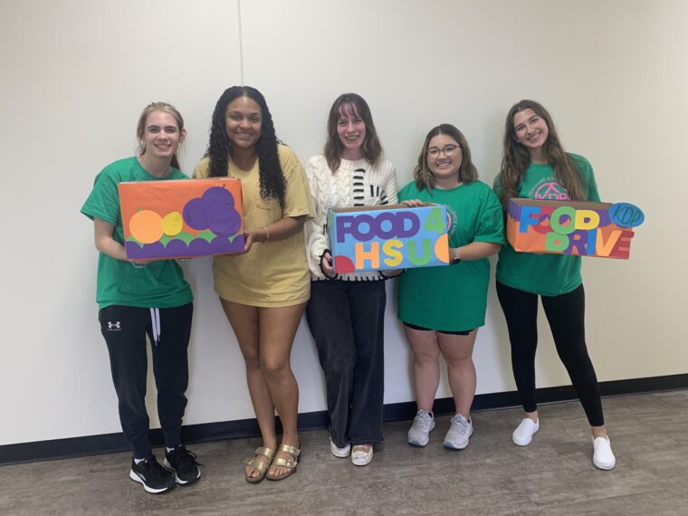 Members of Kappa Delta Pi held a food drive.