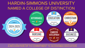 Hardin-Simmons was named a "College of Distinction."