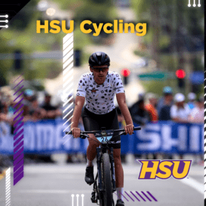 “HSU” is being worn on the jersey of professional cyclist Keiran Eagen