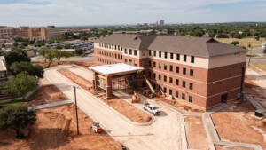 Construction of Prichard Hall, set to open for the fall 2024 semester.