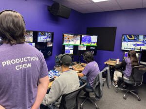 Students are responsible for the broadcasting of HSU sports.