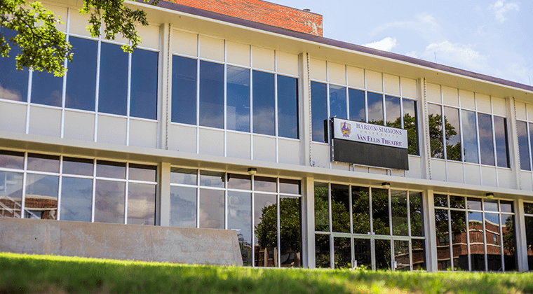 Photo of the outside of Van Ellis Theatre at HSU